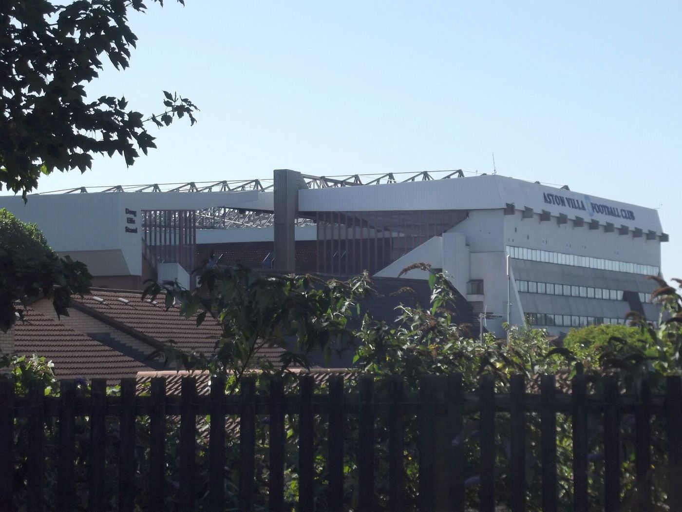 Villa Park's Doug Ellis Stand and North Stand seen from Witton Station, where Nicolas Jackson's double beat Man City