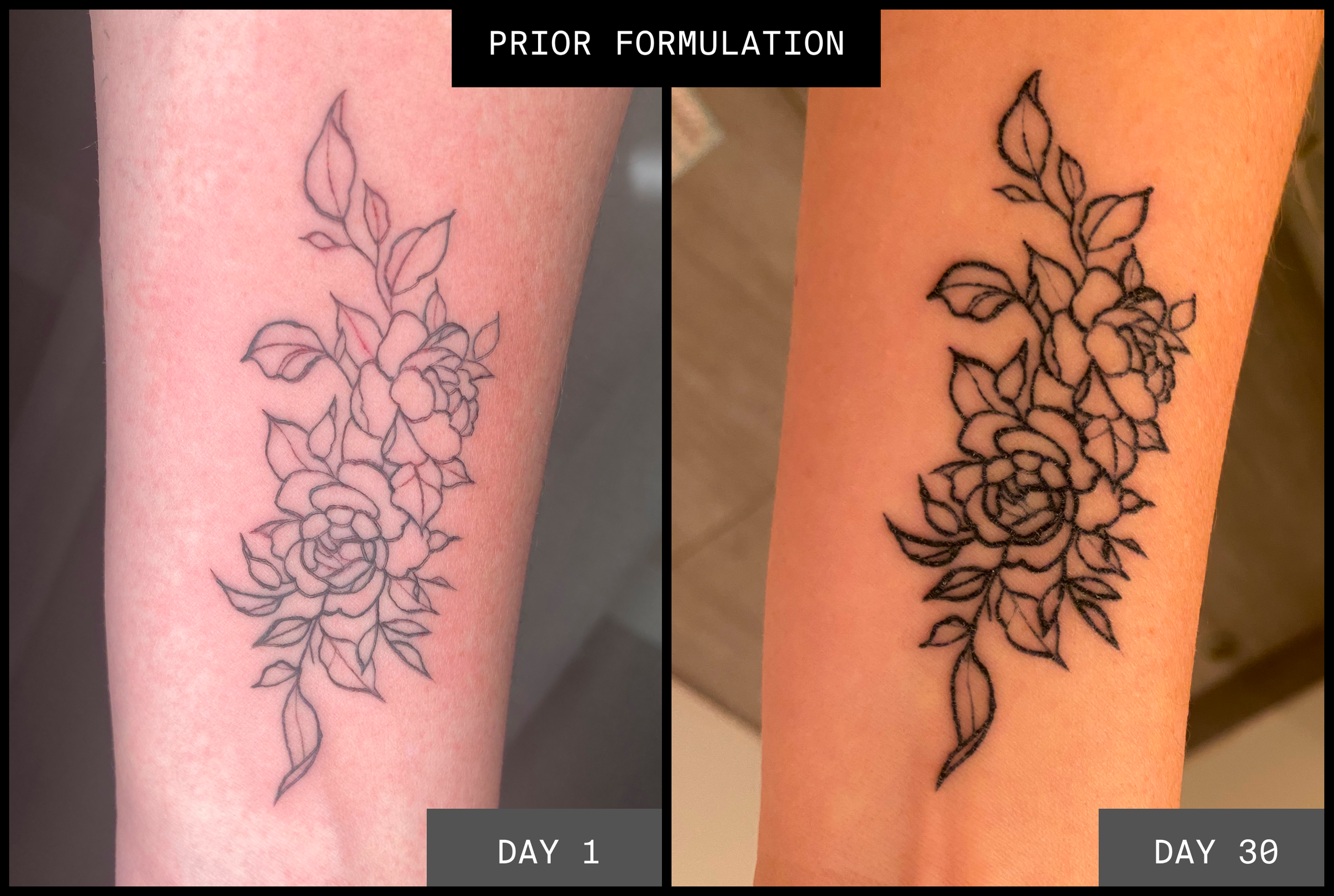 Temporary Floral Tattoo Reformulated Ephemeral
