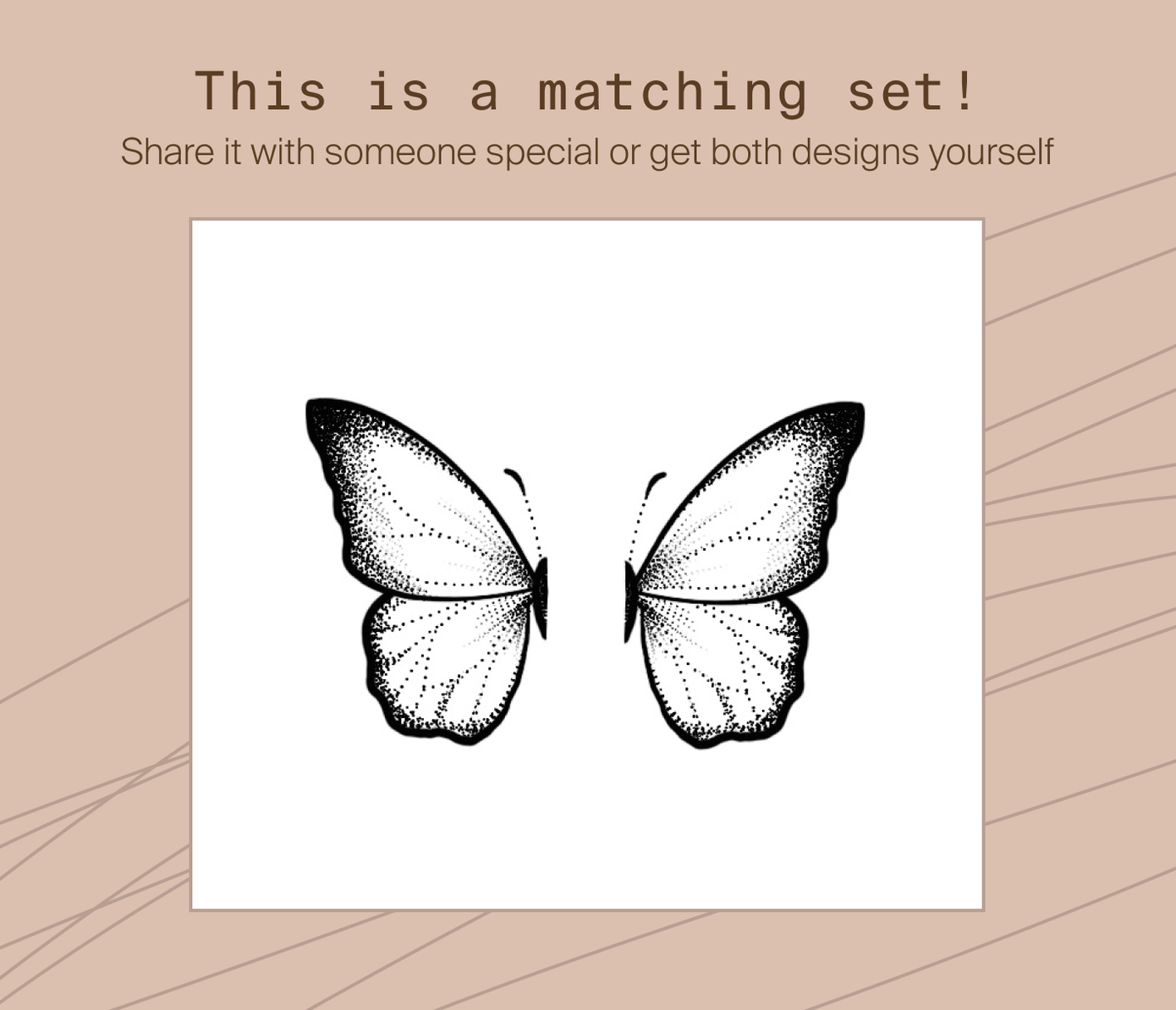 matching butterfly wings tattoo