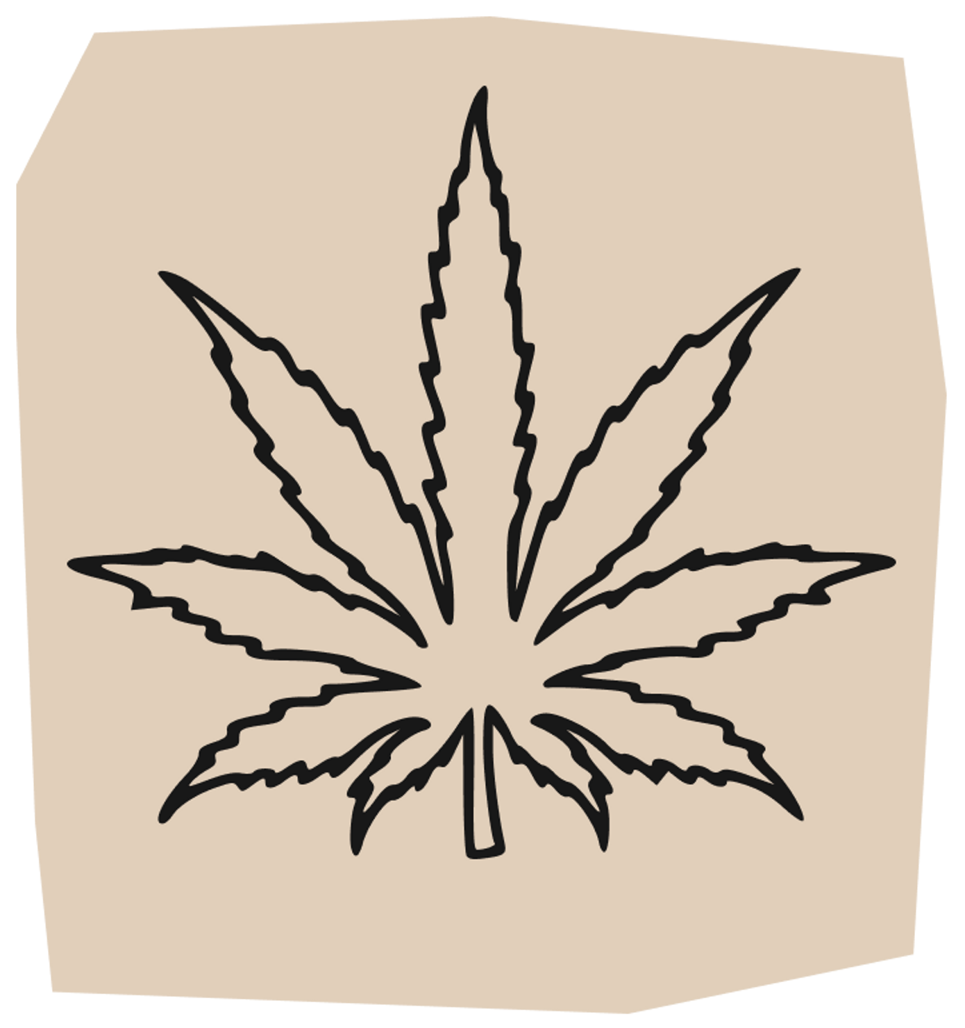 weed leaf tattoo design