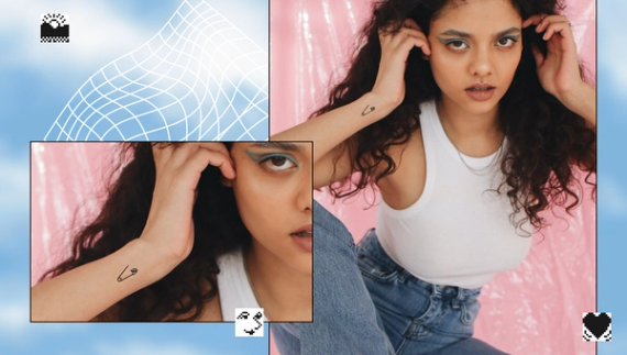 safety pin tattoo on writst