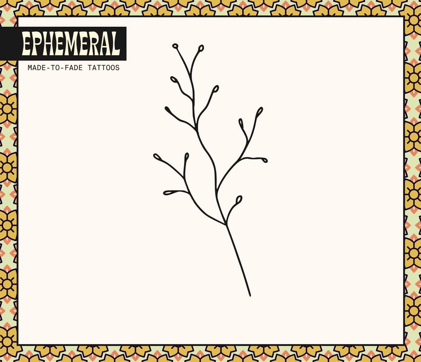 winter flower tattoo design