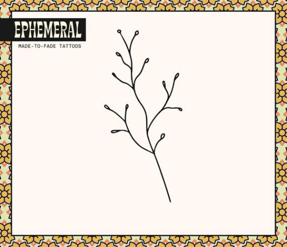 winter flower tattoo design