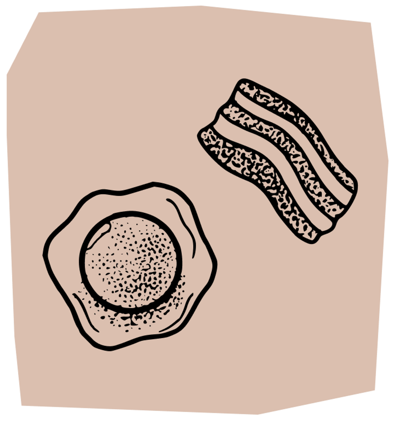 breakfast tattoo matching design eggs and bacon