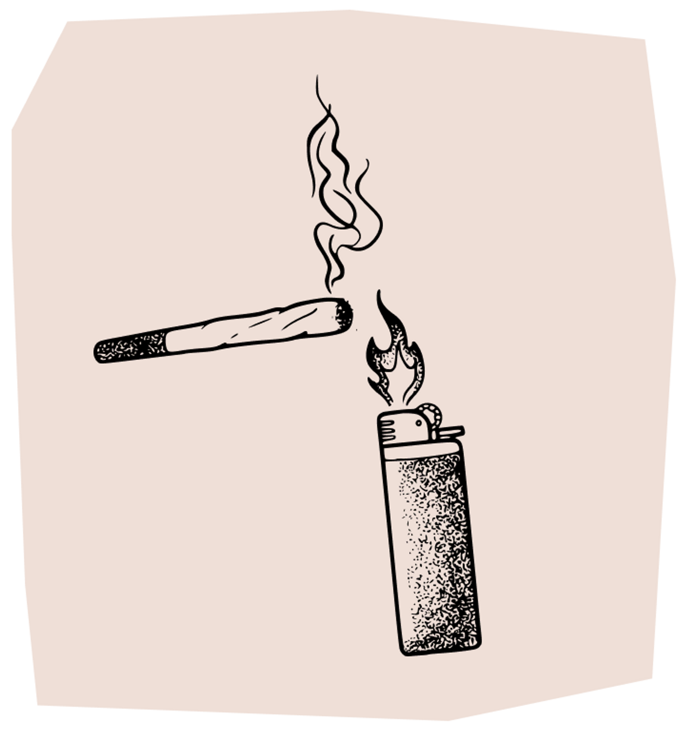 joint and lighter tattoo