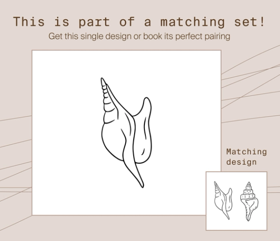 sea shell matching tattoos
