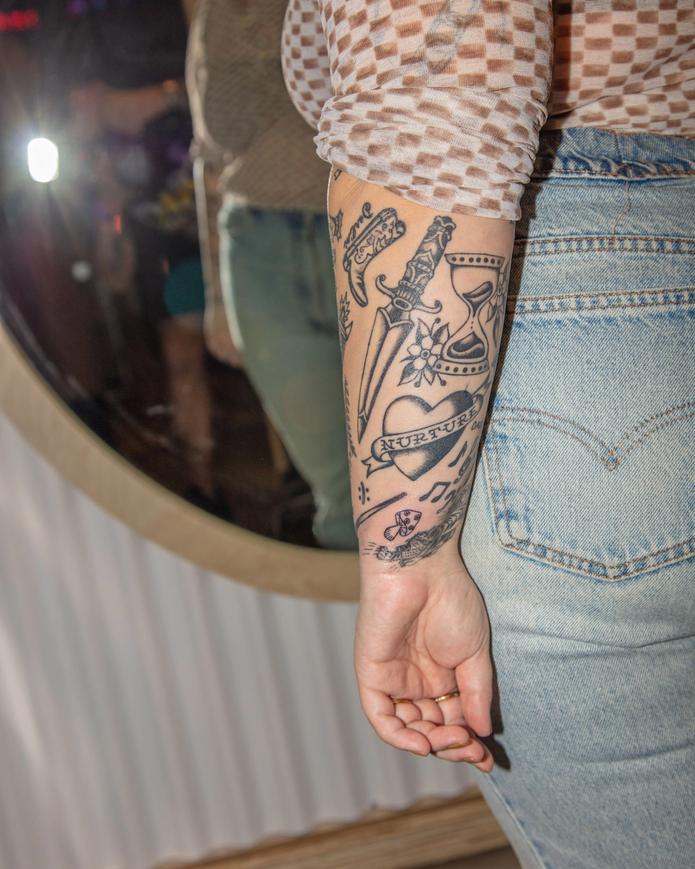 ephemeres Tattoo-Kunstfoto von Los Angeles