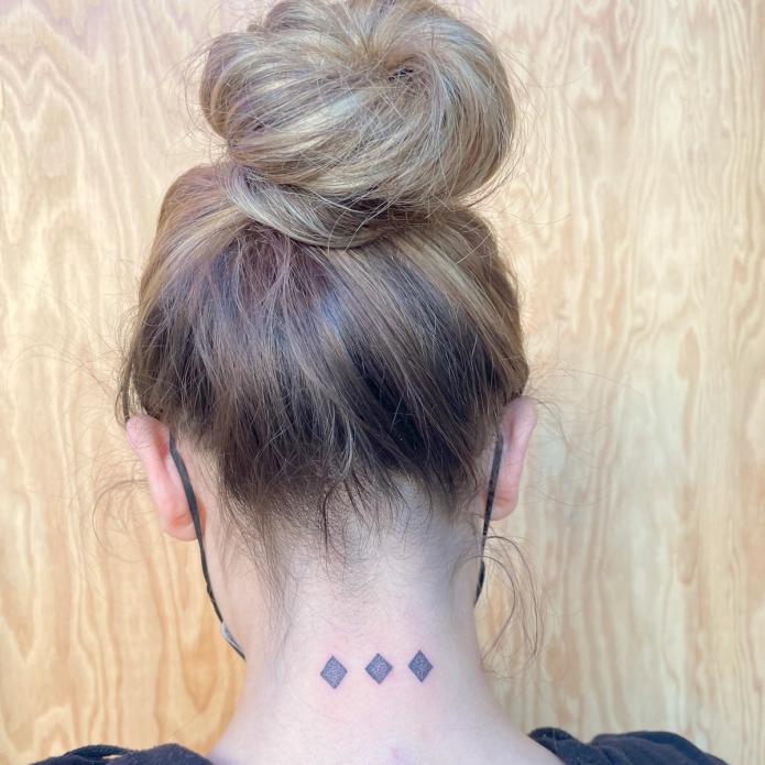 ephemeral tattoo custom temporary neck tattoo geometric
