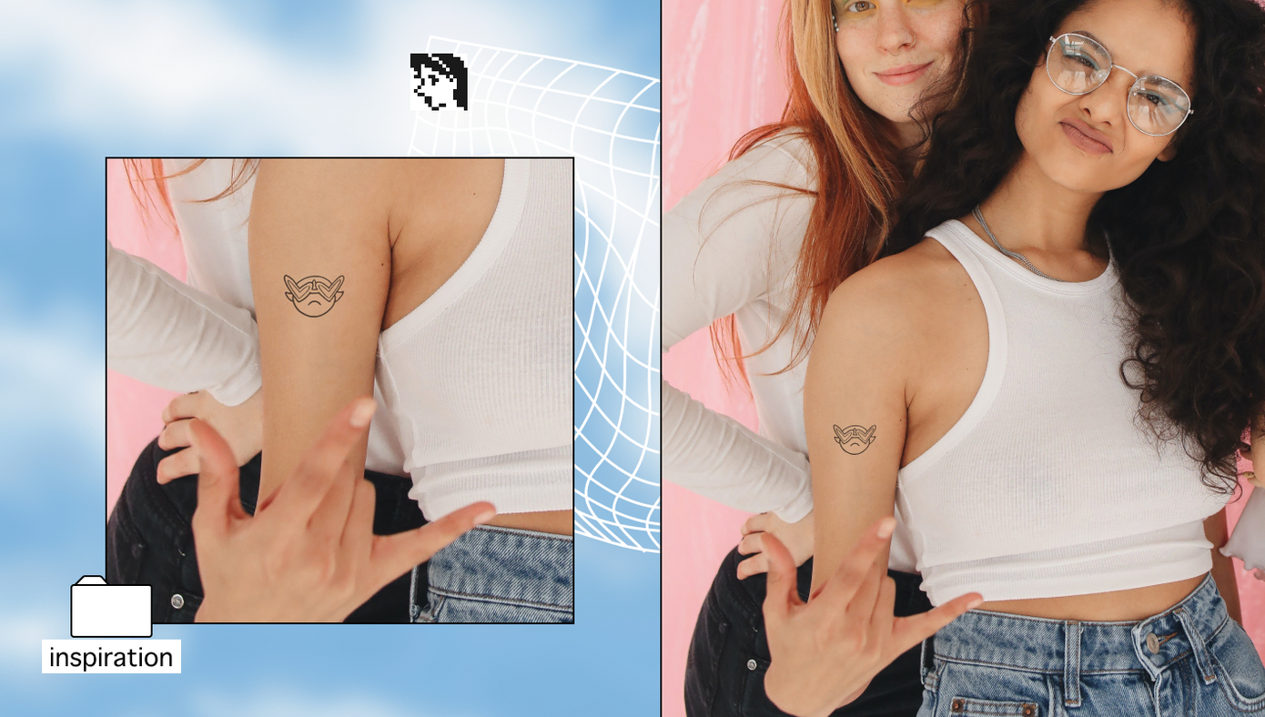 cartoon superhero tattoo