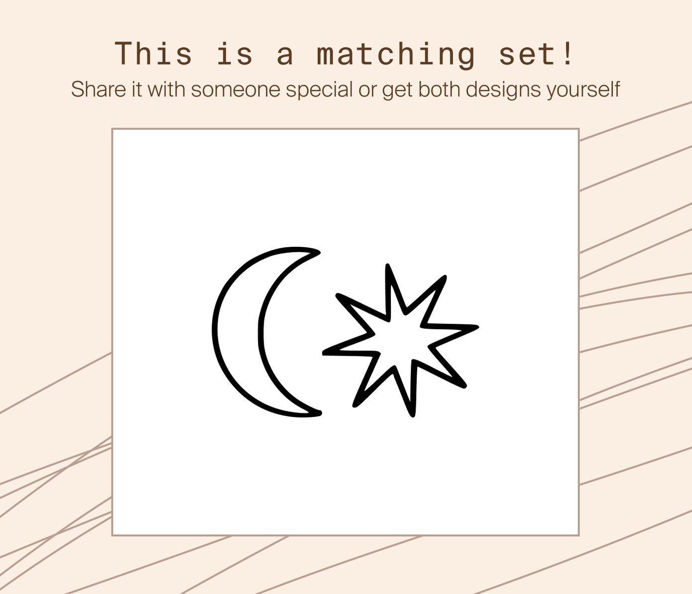 crescent moon and starburst tattoos