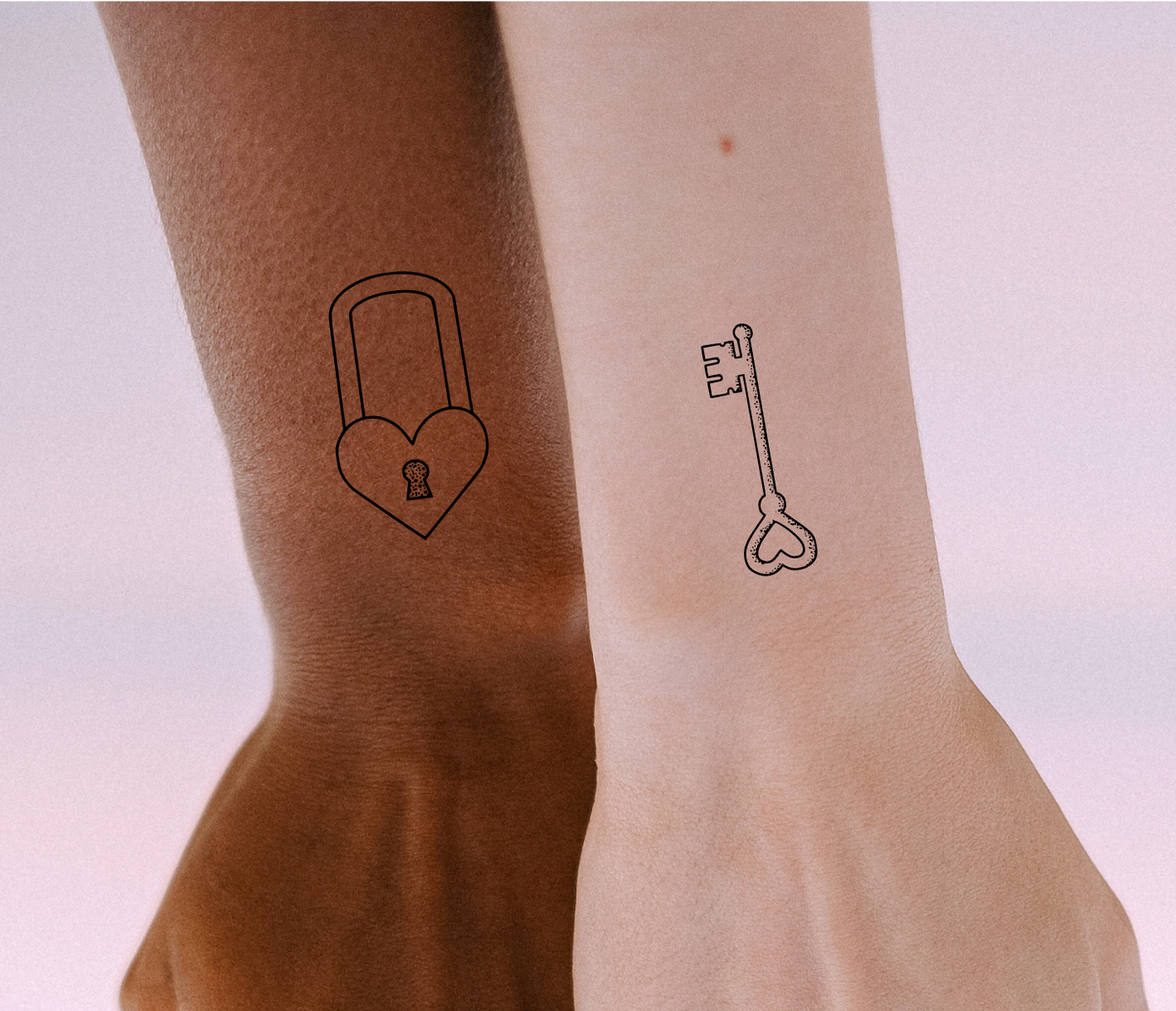 lock and key tattoo