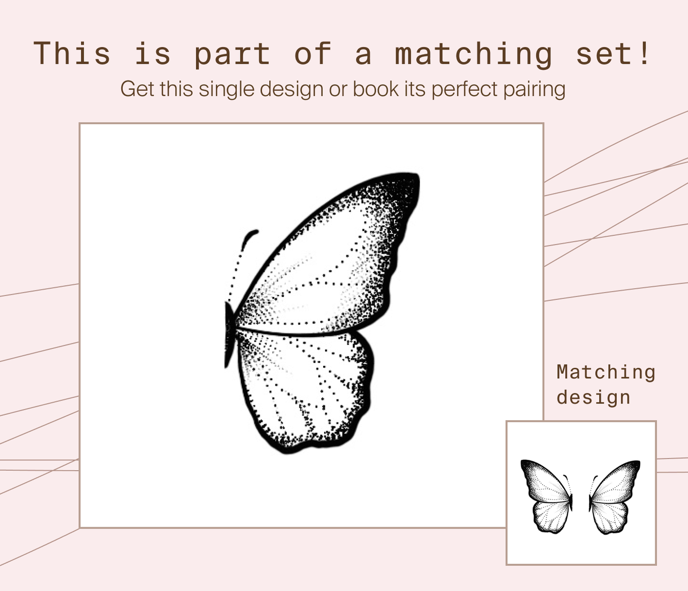 matching butterfly tattoo