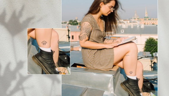 lightning tattoo on ankle