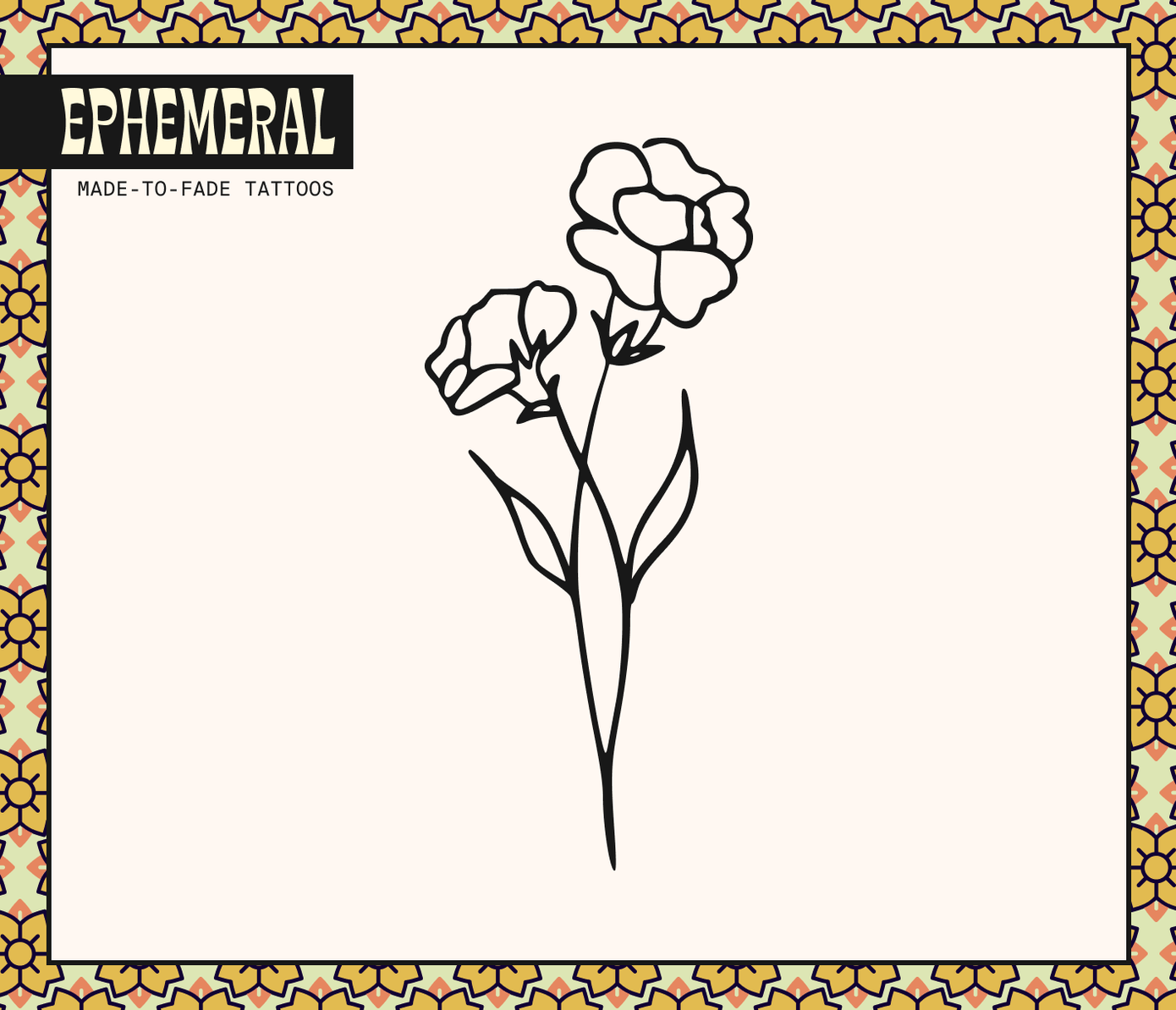 design template carnation flower tattoo