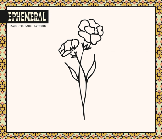 design template carnation flower tattoo
