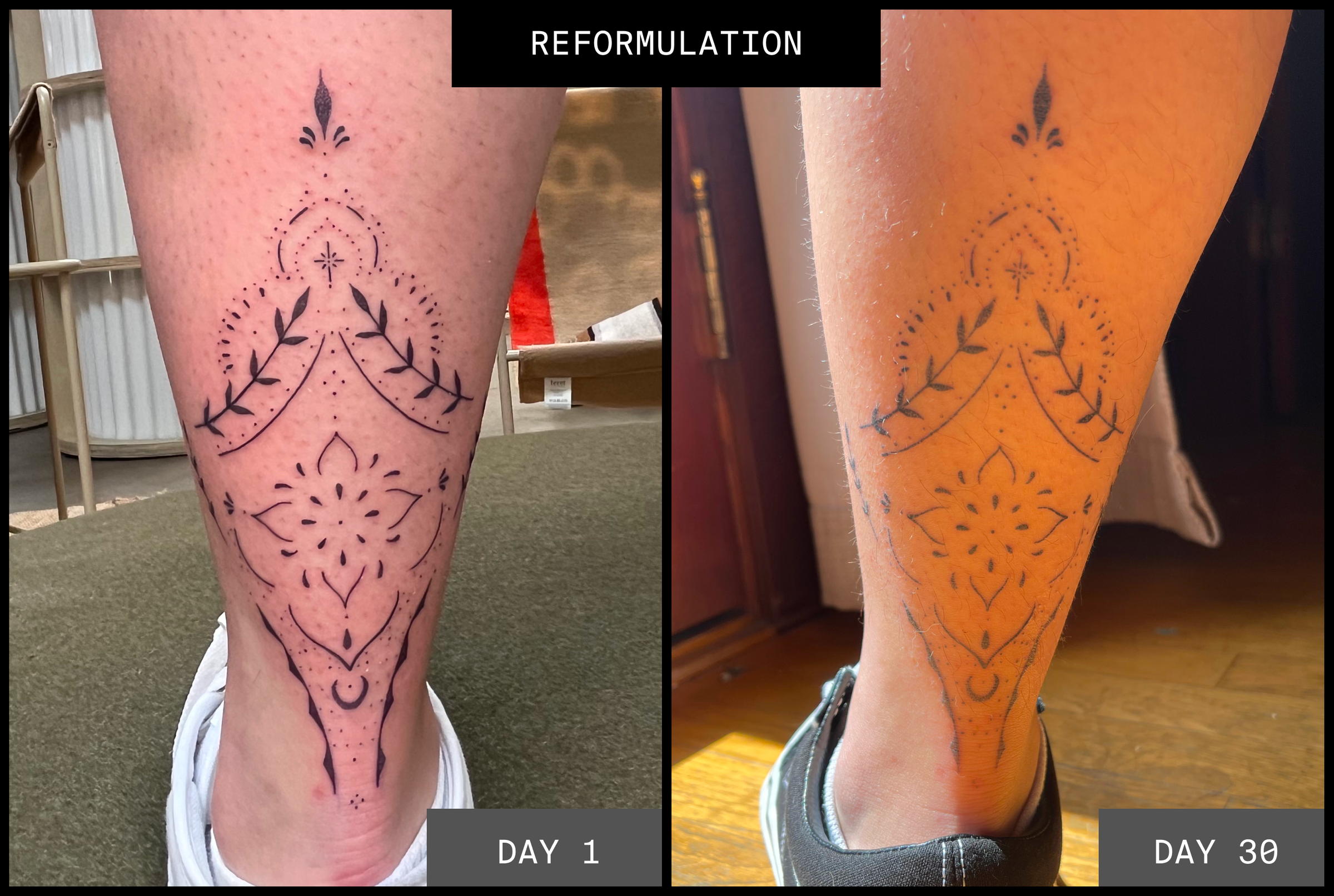 Temporary Calf Tattoo Reformulated Ephemeral