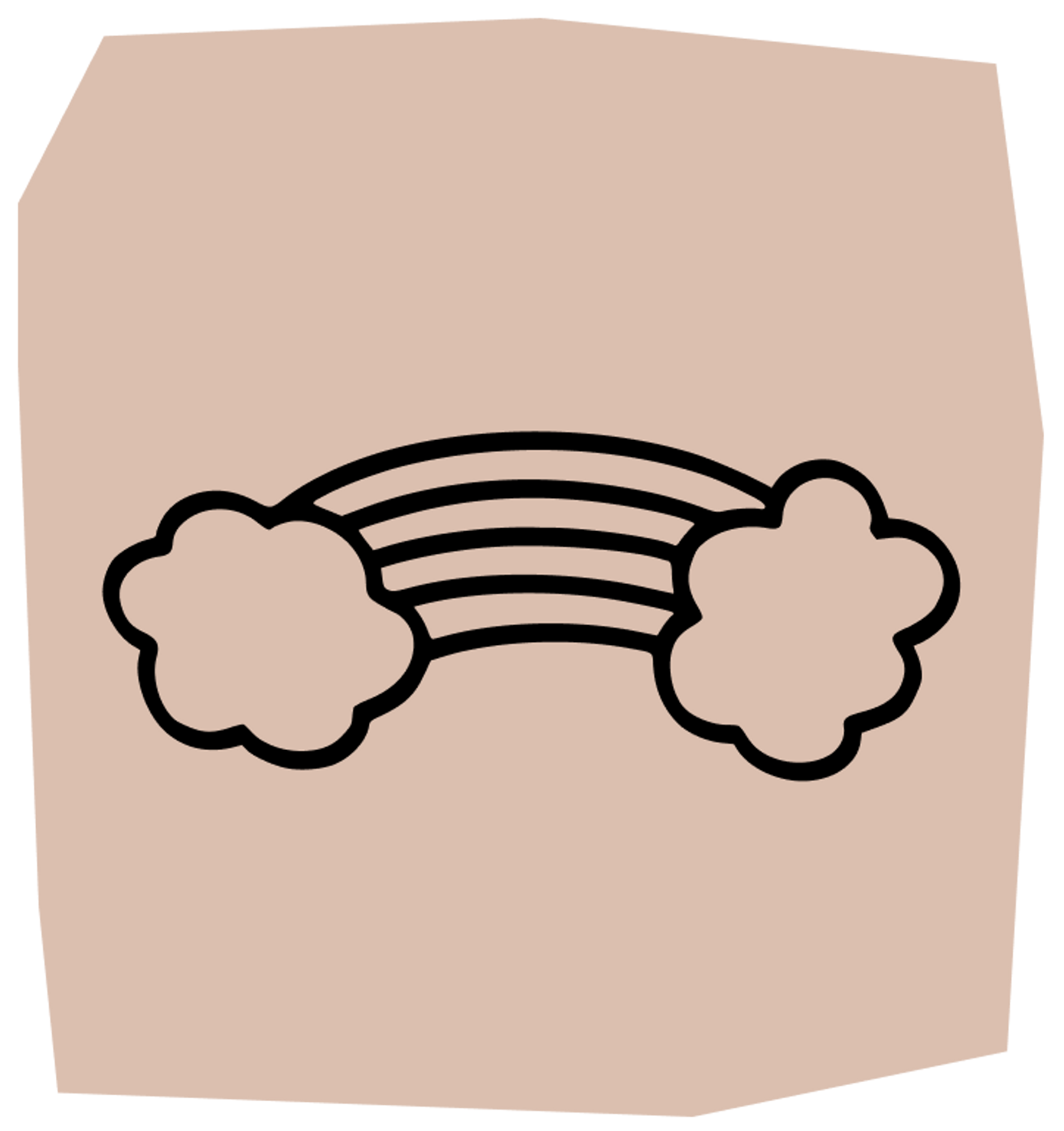 rainbow and clouds tattoo