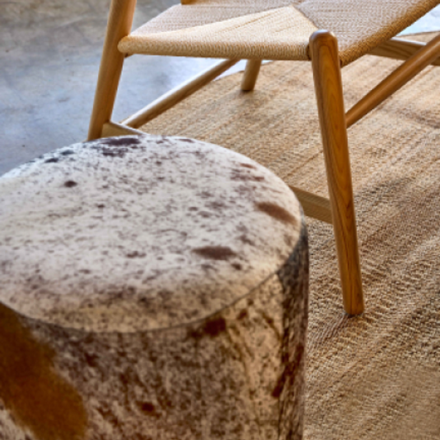 cowhide stool