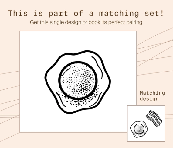 egg tattoo part of breakfast tattoo set