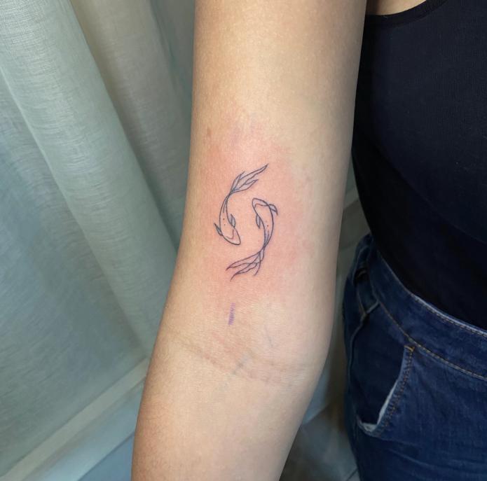 ephemeral tattoo custom women's tattoo on arm