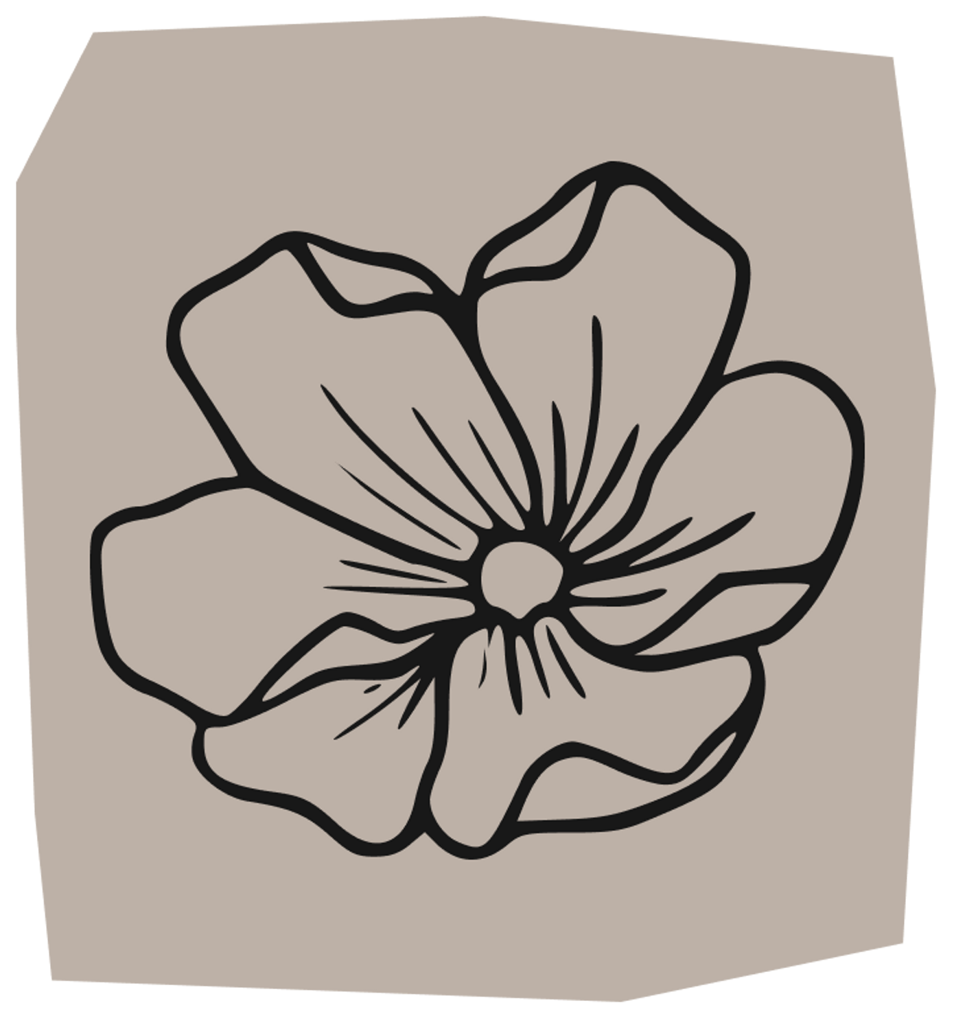 open flower tattoo design