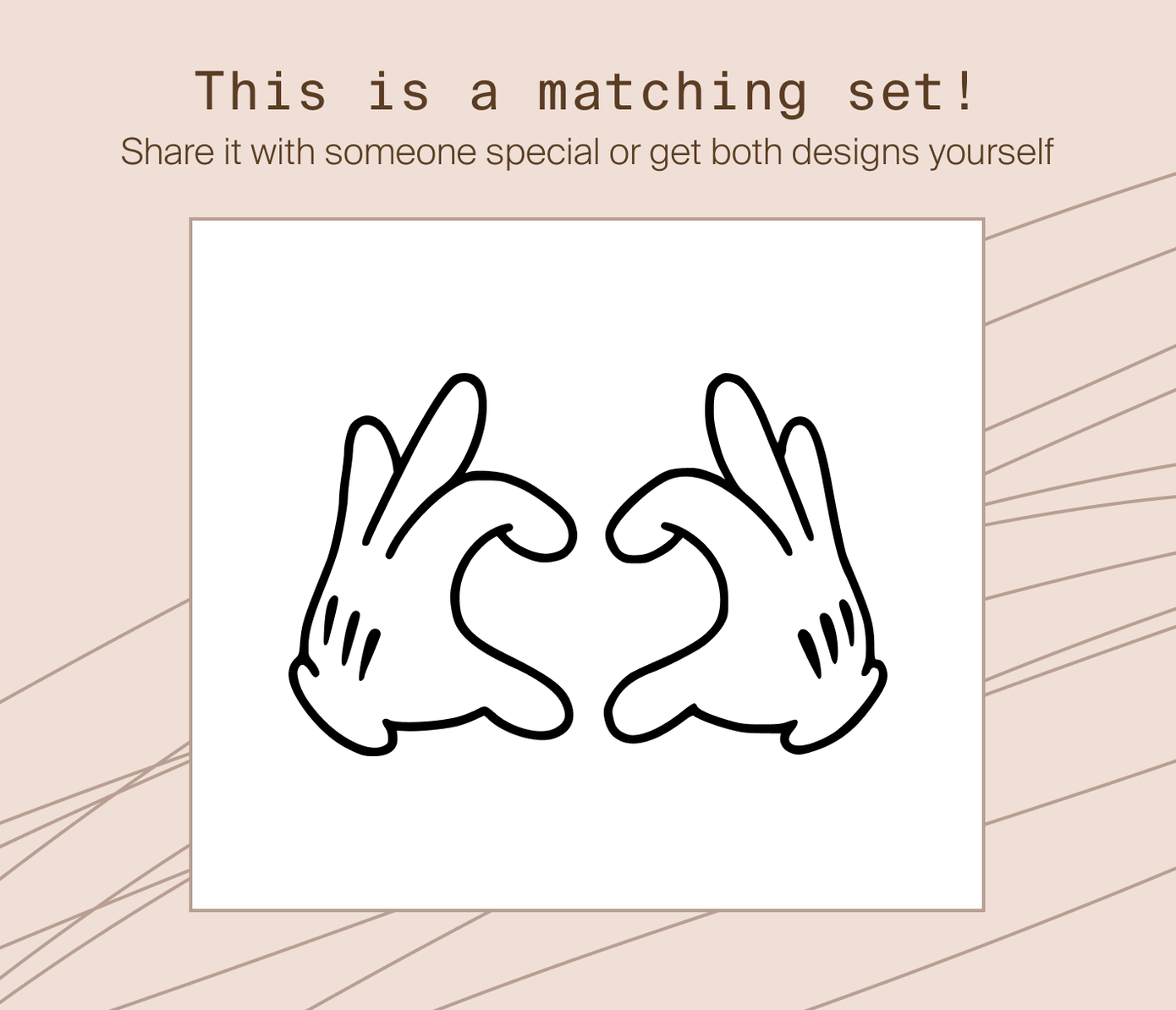 cartoon glove hands tattoo design