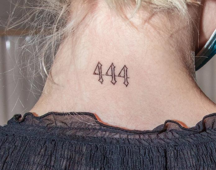 444 angel number temporary tattoo design