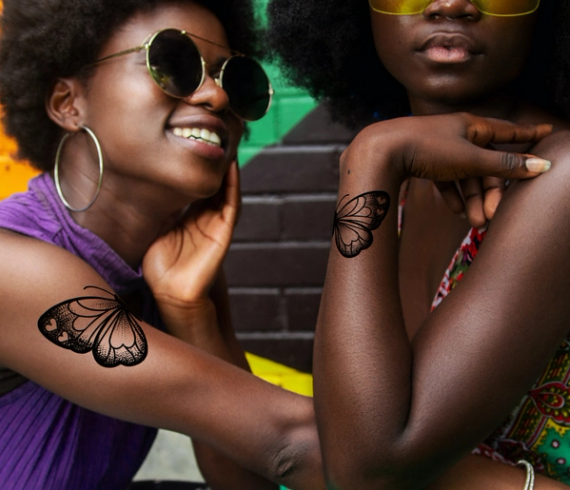 matching butterfly wings tattoo