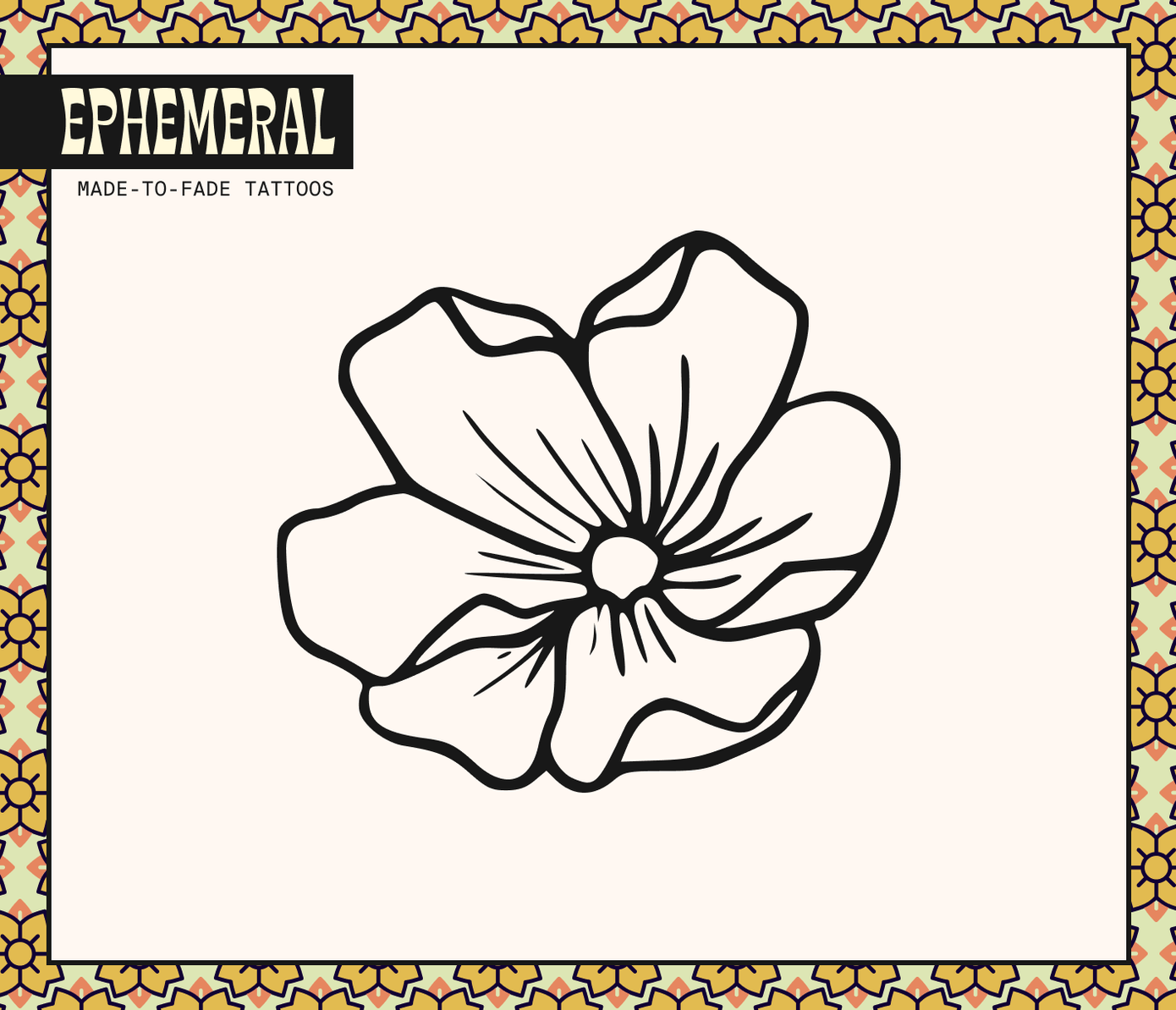 flower tattoo design flash