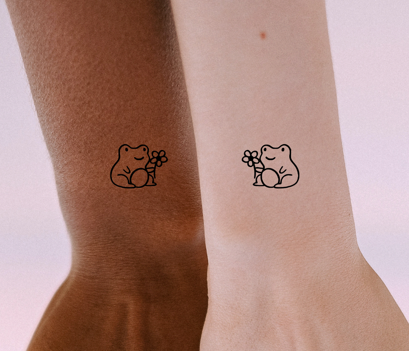 matching frog friends tattoo