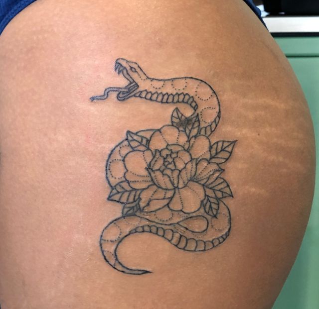 ephemeral tattoo temporary classic snake tattoo