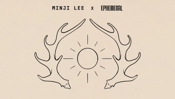 sun and antlers tattoo design