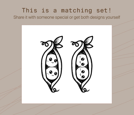 best friends tattoo idea peas in a pod
