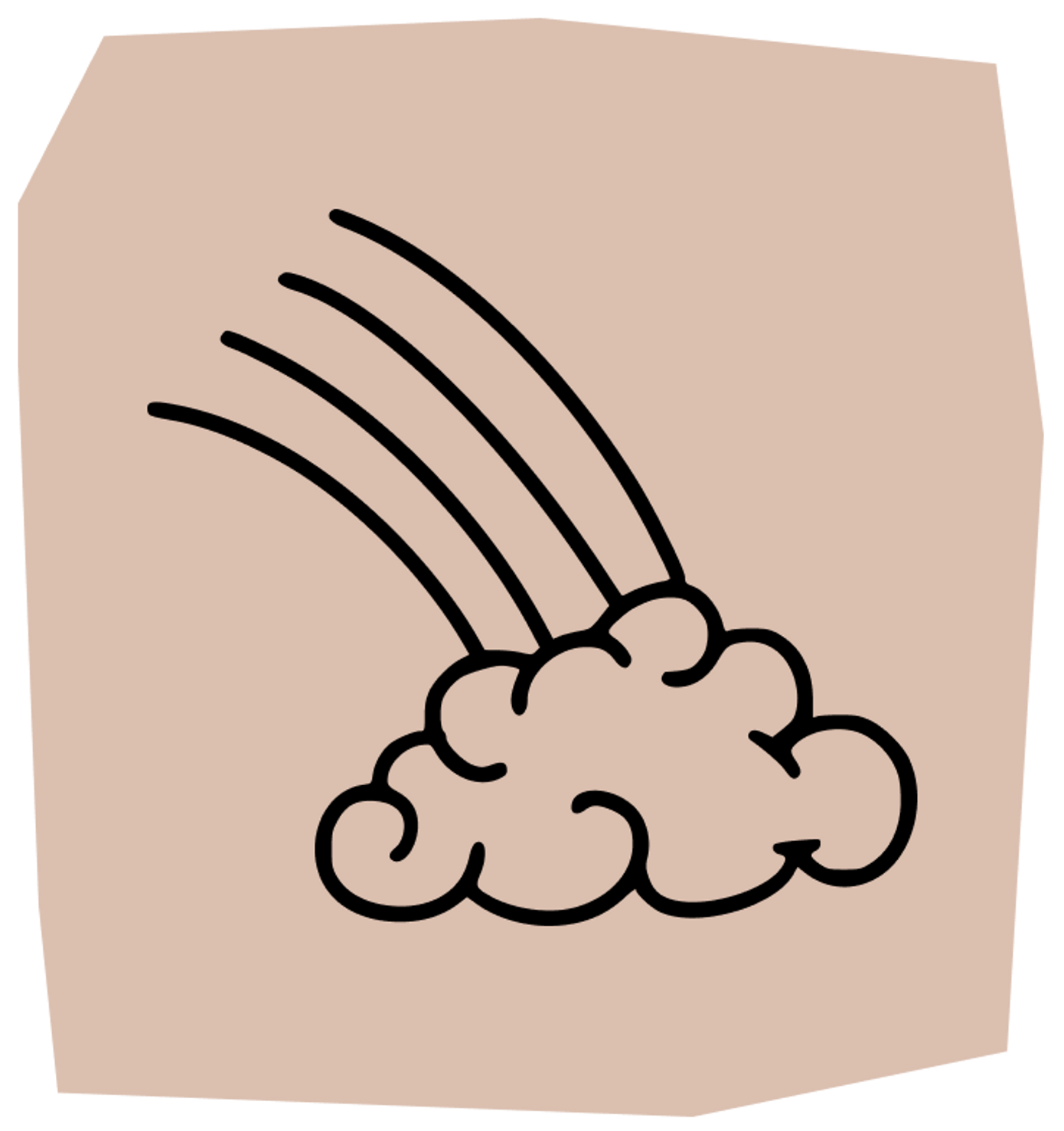 cloud and rainbow tattoo design