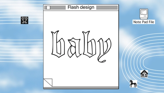 flash design gothic baby