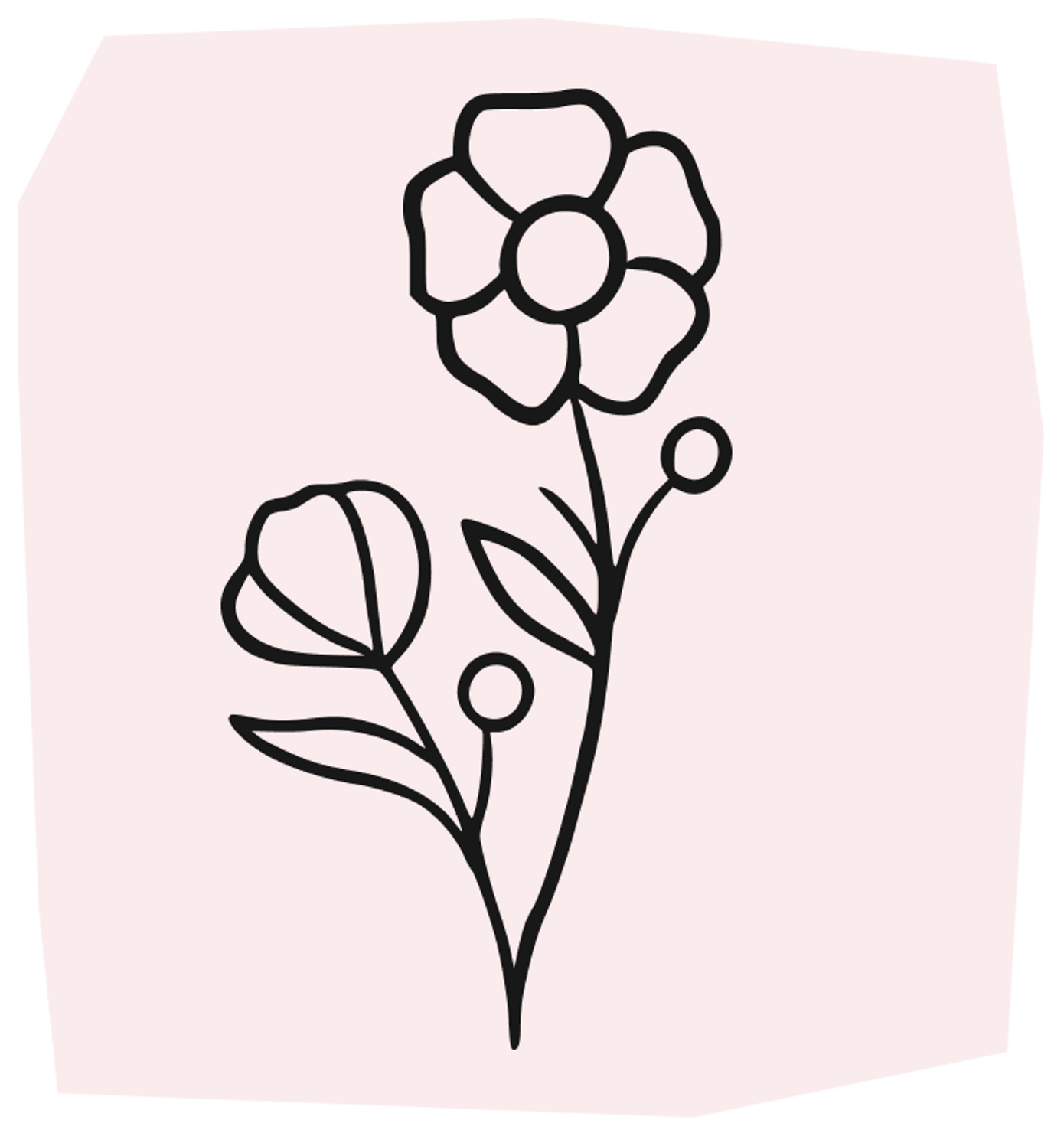 whimsical flower tattoo design