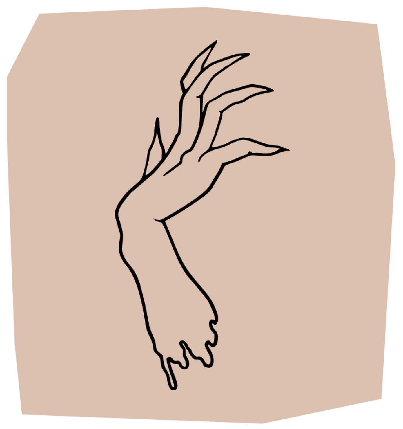 spooky hand tattoo