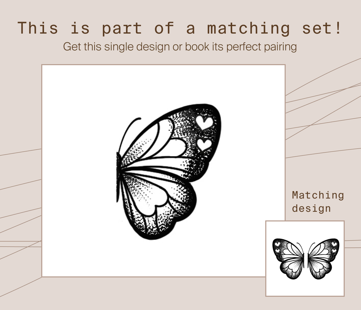tattoo design for butterfly wing