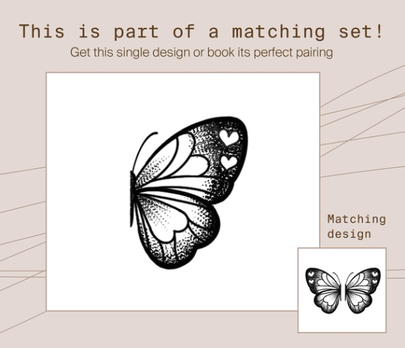 tattoo design for butterfly wing