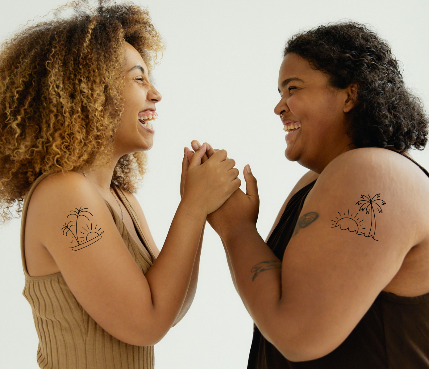 matching beach tattoos for friends