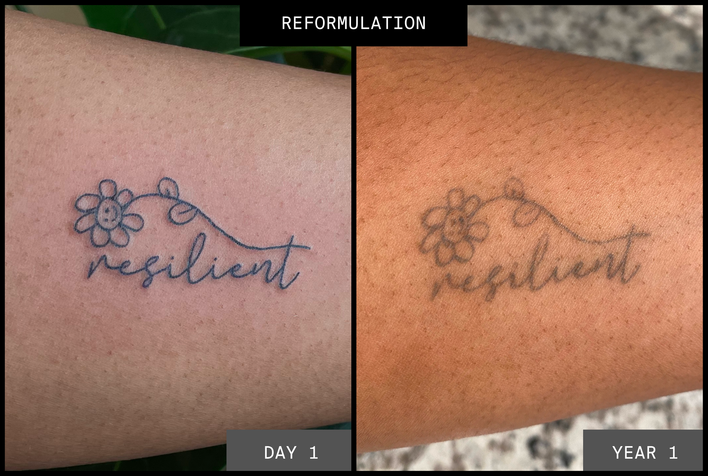 Temporary Script Tattoo Reformulated Ephemeral