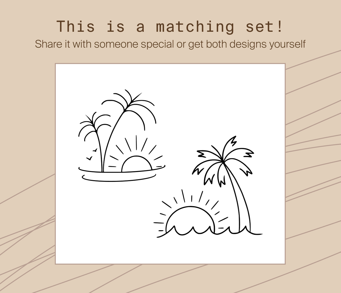 matching tattoo designs for the beach