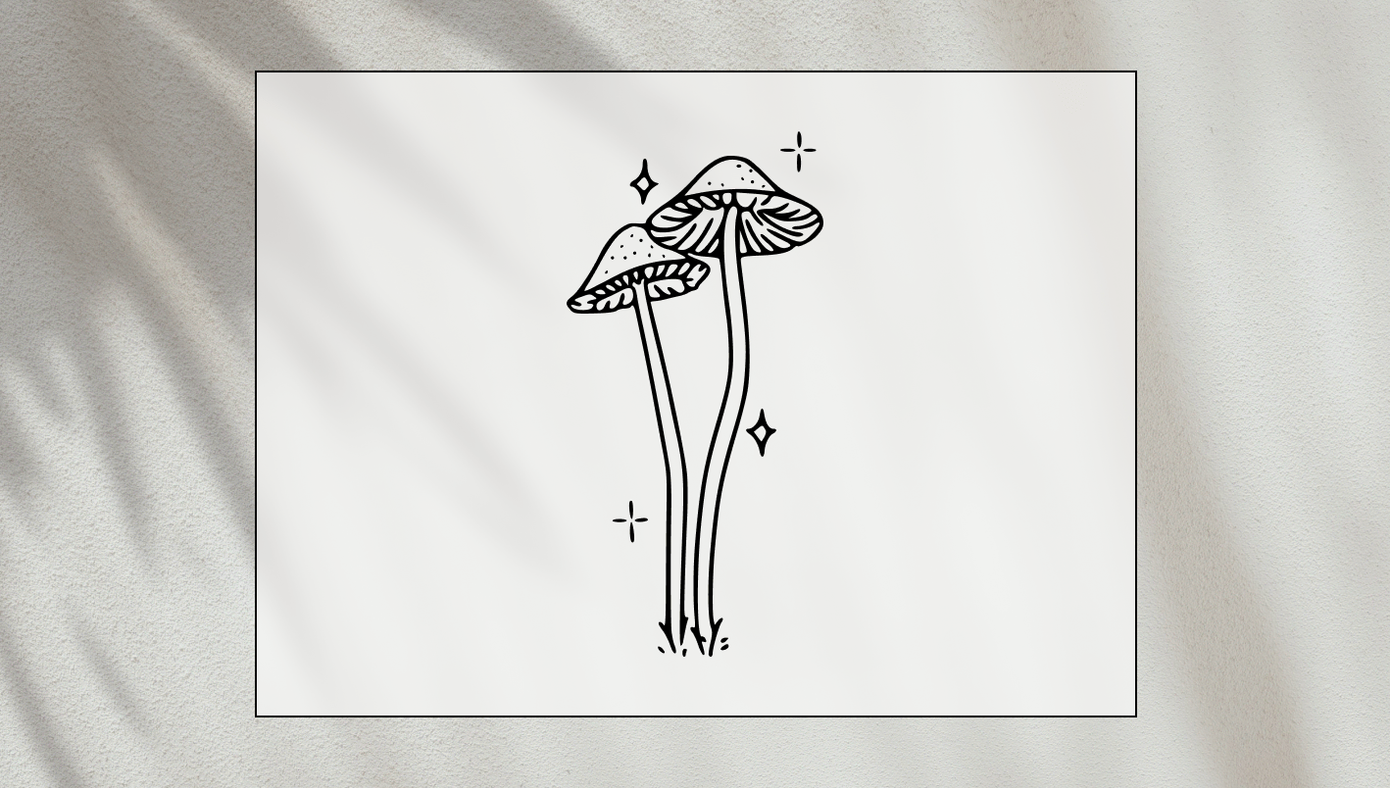 mushroom tattoo design