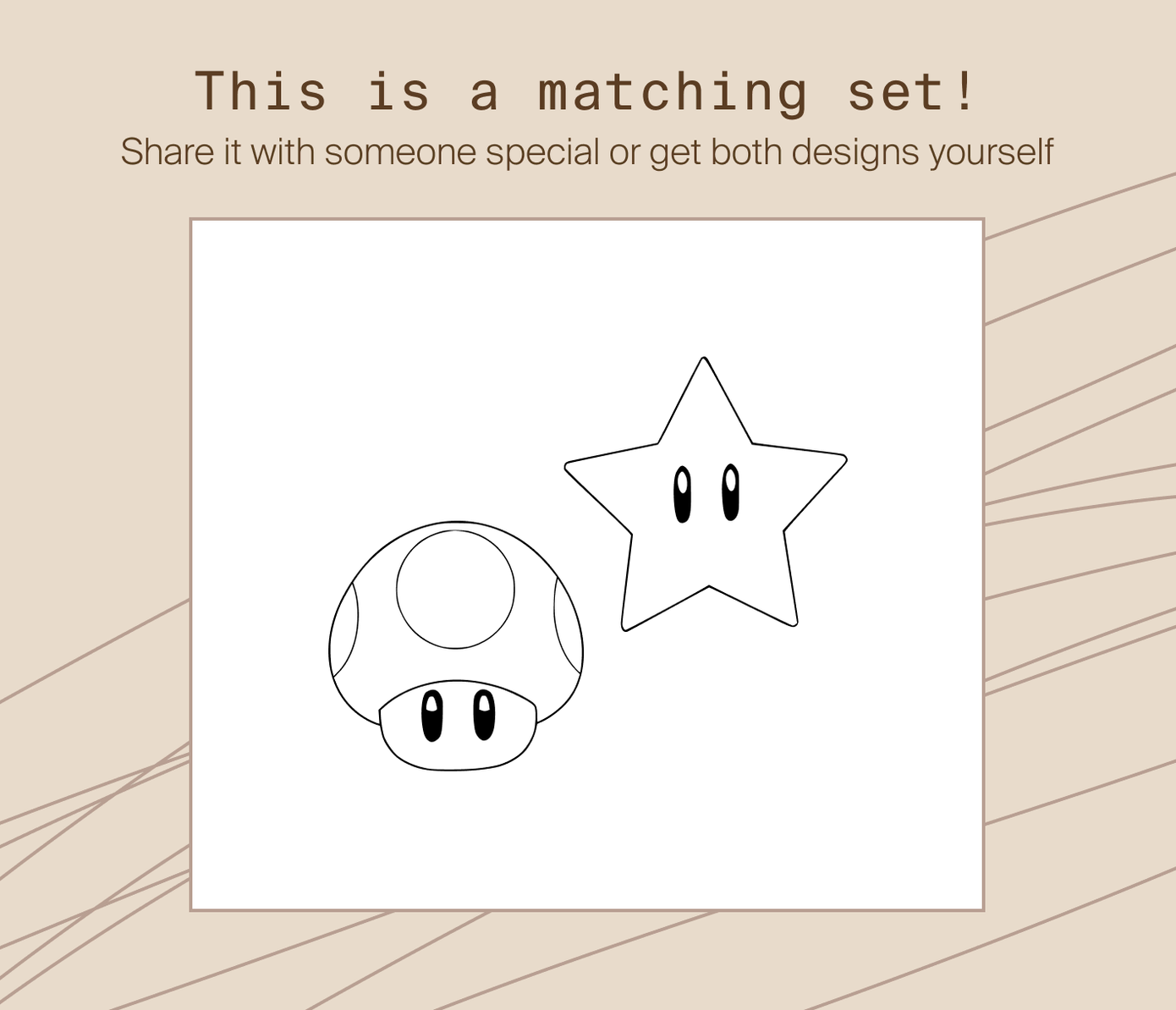 matching tattoo set of mario super mushroom and super star