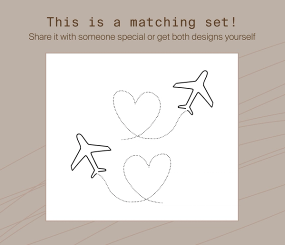 travelers matching tattoo set