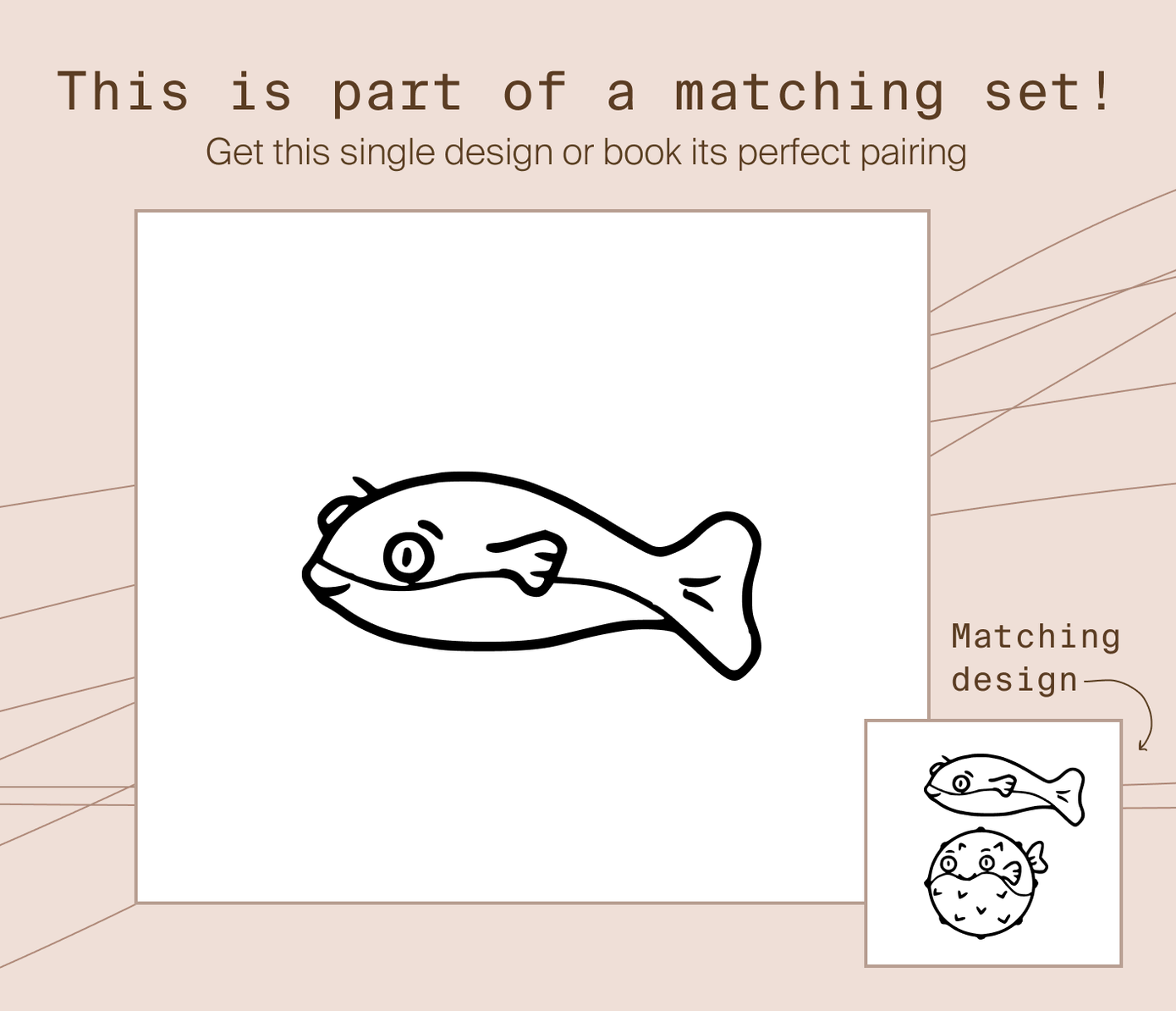 flat fish tattoo idea