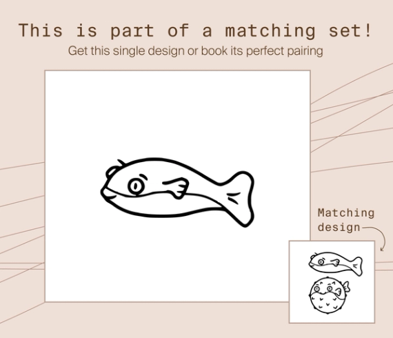 flat fish tattoo idea