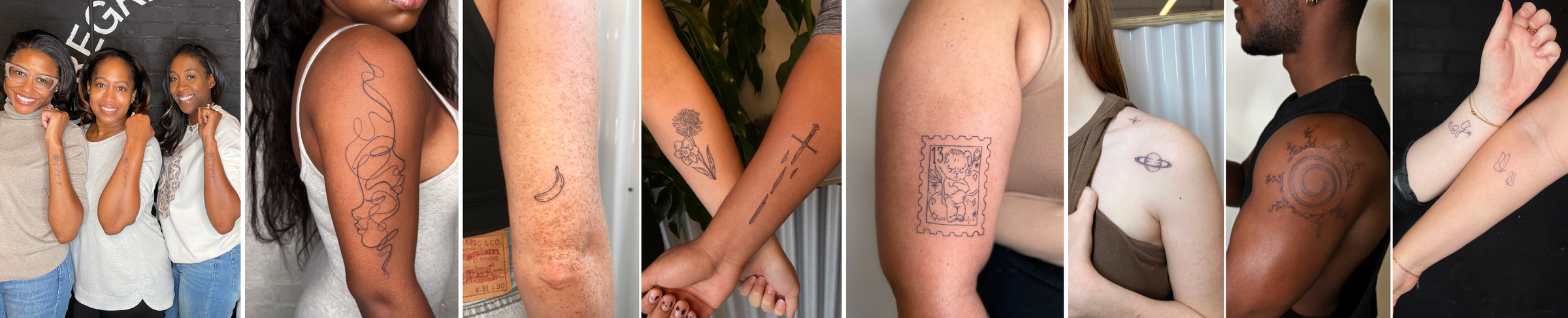 Combination of tattoo portraits
