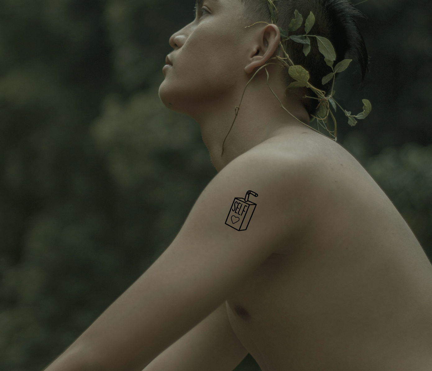 self love tattoo on arm
