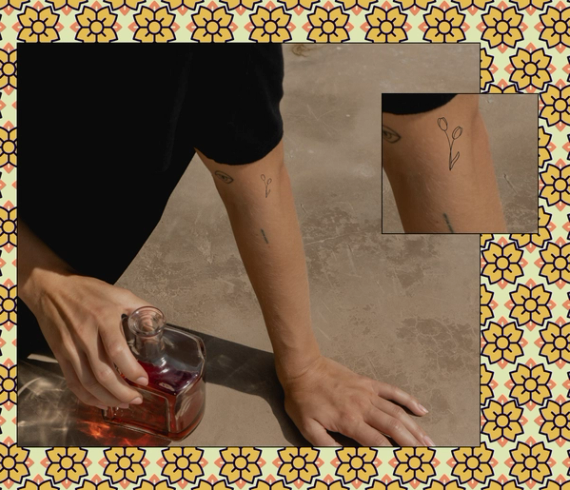 tulip tattoo on forearm